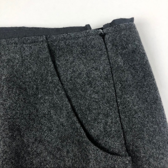 J Crew Womens Pencil Skirt, Gray Wool Size 4 - Picture 4 of 9